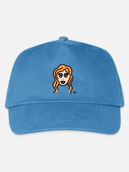 Jungfrau groß - Kinder Basecap - Pfauenblau