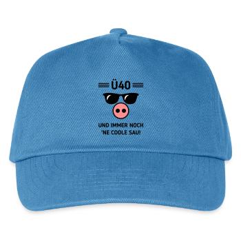 Ü40 Und Immer Noch ’Ne Coole Sau! Cool Geburtstag - Kinder Basecap - Pfauenblau - Vorne