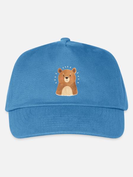 Kuschelbär mit freundlichem Blick - Kinder Basecap - Pfauenblau