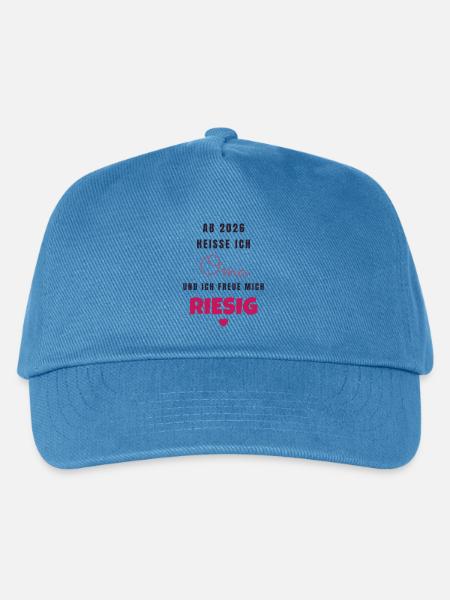 Ab 2026 heisse ich Oma - Werdende Oma Geschenk - Kinder Basecap - Pfauenblau