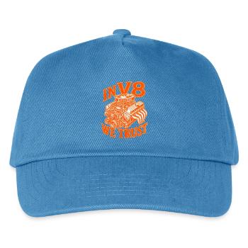 IN V8 WE TRUST – Big Block - Kinder Basecap - Pfauenblau - Vorne