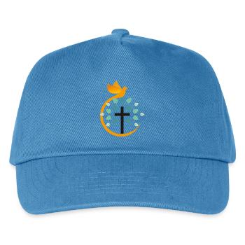 Kirche Katholisch Bibel Glaube Jesus Gott Christen - Kinder Basecap - Pfauenblau - Vorne