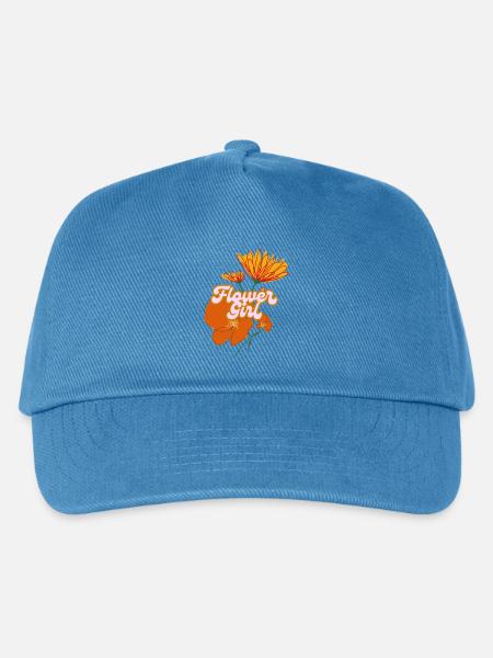 Blumenmädchen Retro Floral - Kinder Basecap - Pfauenblau