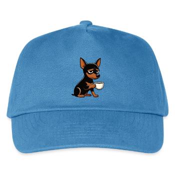 Zwergpinscher Pinscher Pinscherbesitzer Minpin - Kinder Basecap - Pfauenblau - Vorne