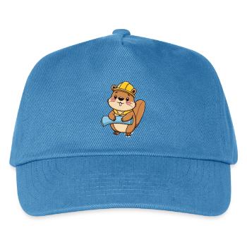 Biber-Architekt - Kinder Basecap - Pfauenblau - Vorne