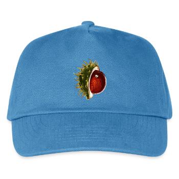 Kastanie - Kinder Basecap - Pfauenblau - Vorne