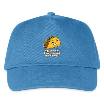 Taco gegen schlechte Laune - Kinder Basecap - Pfauenblau - Vorne