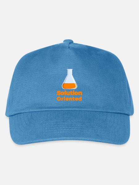 Lösungsorientierter Wissenschaftsbecher - Kinder Basecap - Pfauenblau