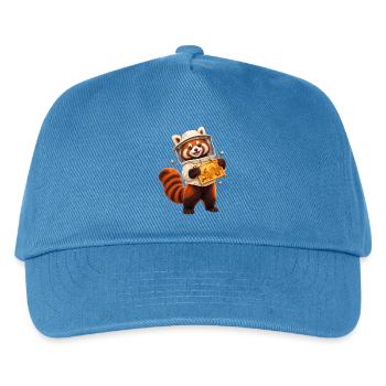 Roter Panda-Imker mit Wabenwabe - Kinder Basecap - Pfauenblau - Vorne