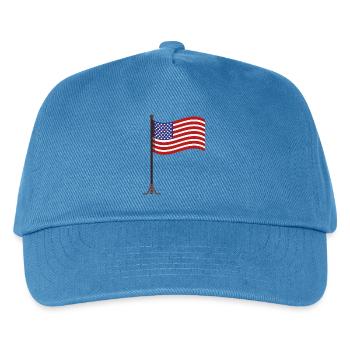 Flagge der Vereinigten Staaten - Kinder Basecap - Pfauenblau - Vorne