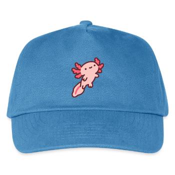 Niedlicher pinker Axolotl - Kinder Basecap - Pfauenblau - Vorne