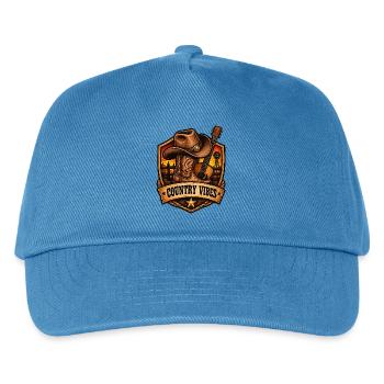 Country Vibes Western Sunset Shield - Kinder Basecap - Pfauenblau - Vorne