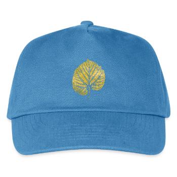 Lindenblatt - Kinder Basecap - Pfauenblau - Vorne