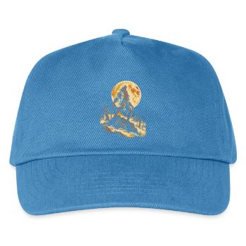 Der Wolfsmensch heult den Vollmond an - Kinder Basecap - Pfauenblau - Vorne