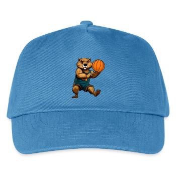 Biber Basketball - Kinder Basecap - Pfauenblau - Vorne