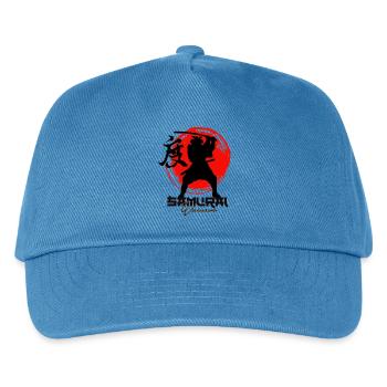Roter Kreis-Krieger-Silhouette - Kinder Basecap - Pfauenblau - Vorne