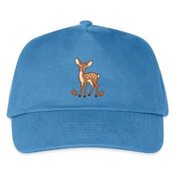 Niedliche Herbstreh-Waldhirsche - Kinder Basecap - Pfauenblau - Vorne