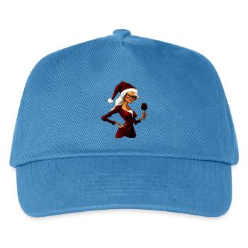 Hexen Weihnachten / Weihnachtsmann Hexe - Kinder Basecap - Pfauenblau - Vorne
