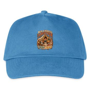Mein schönstes Abenteuer – Decken & Bücher - Kinder Basecap - Pfauenblau - Vorne