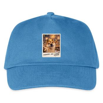 Fireworks Are Loud Shiba Inu Silvester - Kinder Basecap - Pfauenblau - Vorne