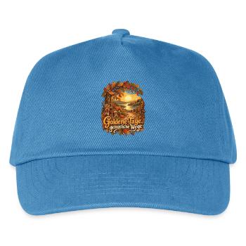 Goldene Tage, gemütliche Wege - Kinder Basecap - Pfauenblau - Vorne