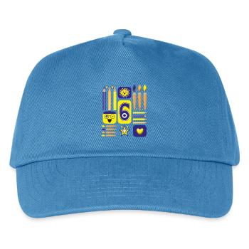 6 / Blaue sechs mit Herz zum Kindergeburtstag. - Kinder Basecap - Pfauenblau - Vorne