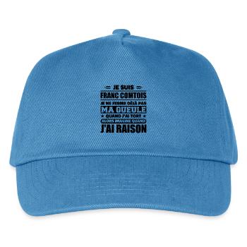 Franc comtois I don't shut my mouth frank comté - Kids’ Baseball Cap - peacock-blue - Front