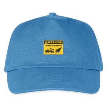 Waldernte Warnung Symbol für den Holzernter - Kinder Basecap - Pfauenblau - Vorne