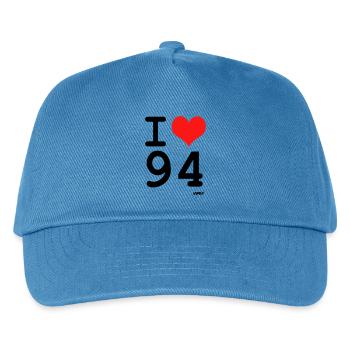 ich liebe 94 Val de Marne - Kinder Basecap - Pfauenblau - Vorne