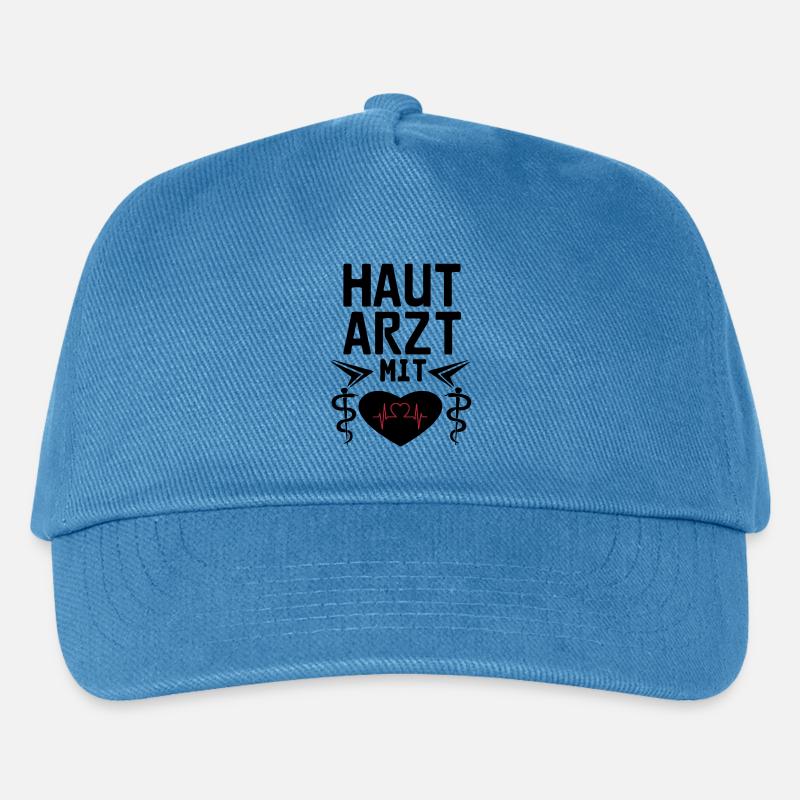 Hautarzt mit Herz Geschenk - Kinder Basecap - Pfauenblau