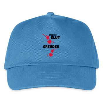 Stolzer Blutspender Blut Spende Geschenk Medizin - Kinder Basecap - Pfauenblau - Vorne