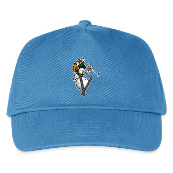Snowman on skis - Kids’ Baseball Cap - peacock-blue - Front