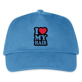 I love my hair - Kids’ Baseball Cap - peacock-blue - Front