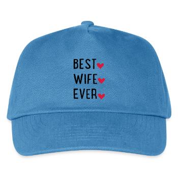 Ehefrau - Kinder Basecap - Pfauenblau - Vorne