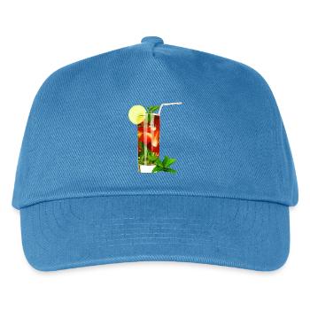 Sommer Cool Getränk Party Feier Geburtstag - Kinder Basecap - Pfauenblau - Vorne