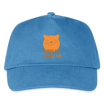 happy cat happy fam - Kids’ Baseball Cap - peacock-blue - Front