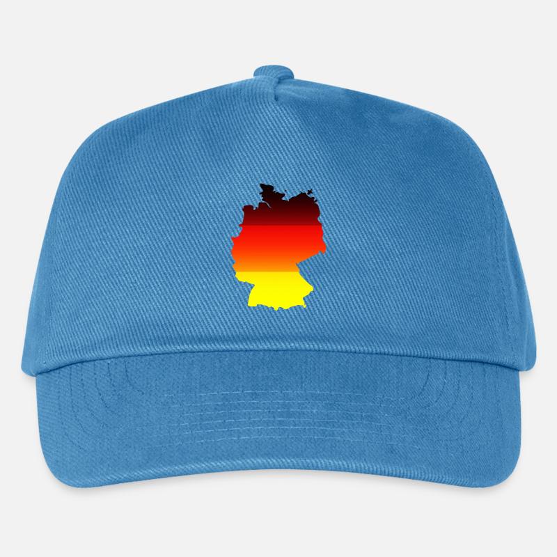 Abstrakte Farbgradient Karte Deutschland - Kinder Basecap - Pfauenblau