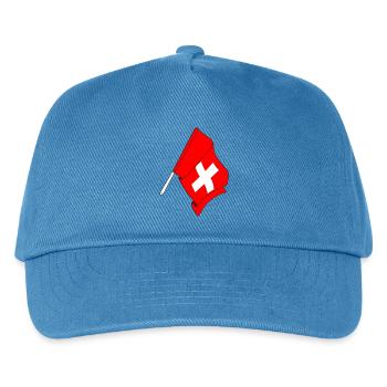 Drapeau Suisse - Casquette de baseball Enfant - bleu paon - Devant
