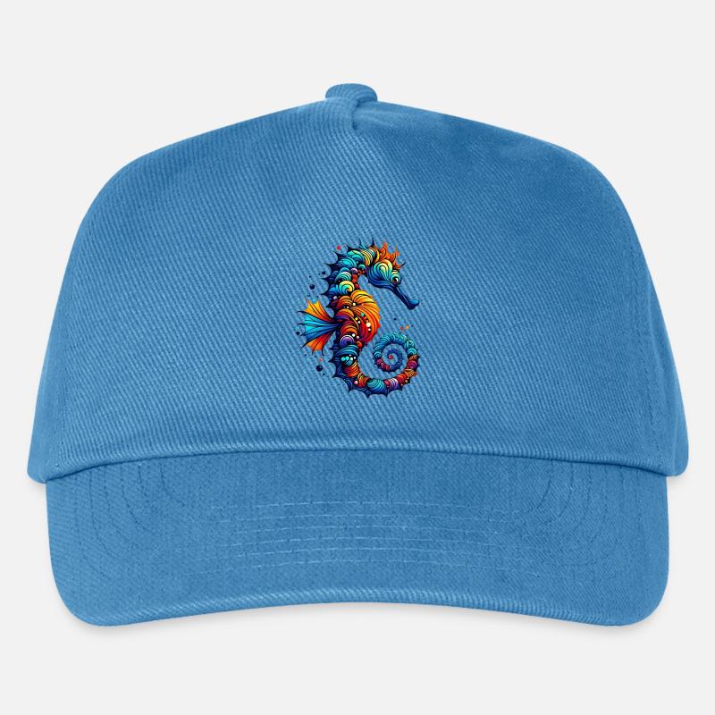 Seepferdchen - Kinder Basecap - Pfauenblau