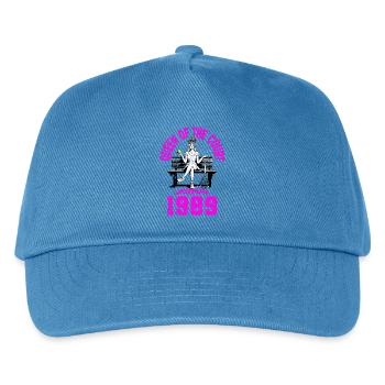 Tennis Shirt Frauen Geburtstag Jubiläum 1989 - Kinder Basecap - Pfauenblau - Vorne