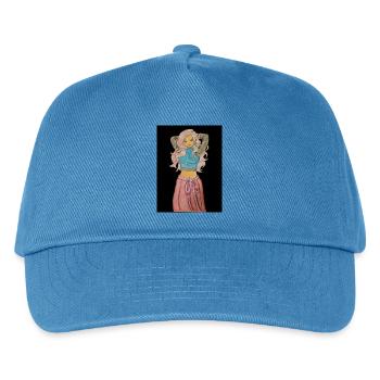 Animegirl - Kinder Basecap - Pfauenblau - Vorne