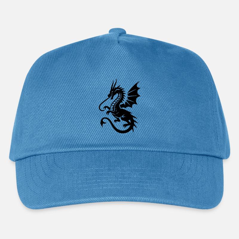 Drache - Kinder Basecap - Pfauenblau