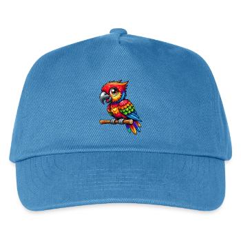 Papagei - Kinder Basecap - Pfauenblau - Vorne