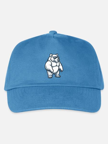 Eisbär Comic Cool - Kinder Basecap - Pfauenblau
