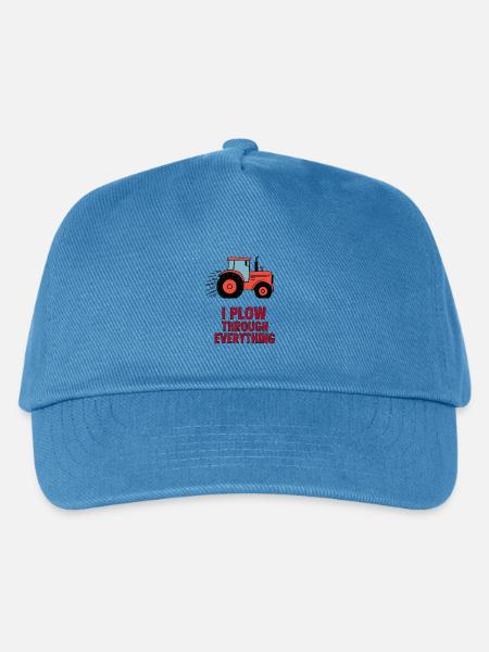 I Plow Through Everything - Kids’ Baseball Cap - peacock-blue