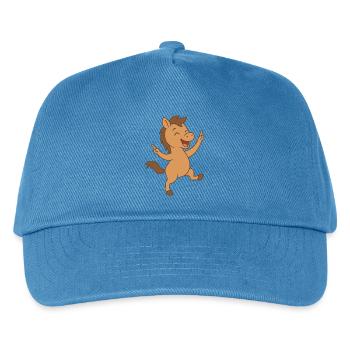 Tanzendes Fohlen - Kinder Basecap - Pfauenblau - Vorne