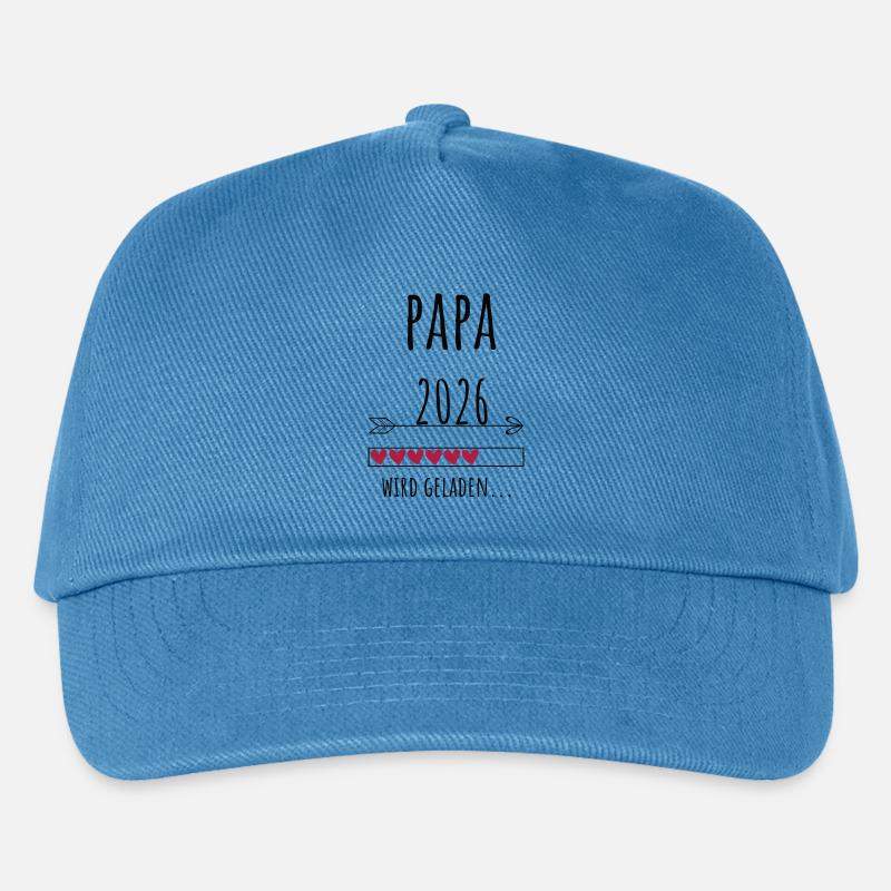Werdender Papa 2026 Geschenk Schwangerschaft - Kinder Basecap - Pfauenblau