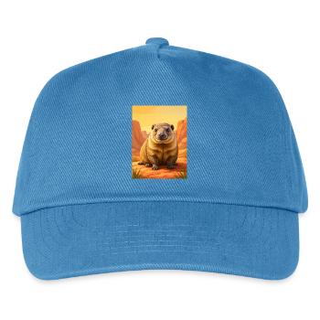 Realistic cute comic skirt Hyrax - Kids’ Baseball Cap - peacock-blue - Front
