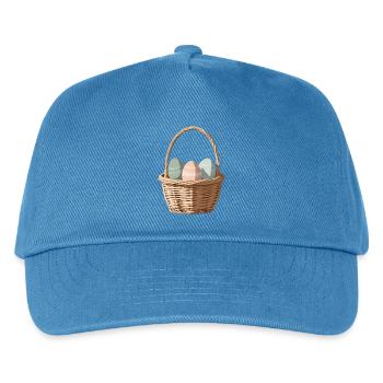 Pastel eggs in a basket - Kids’ Baseball Cap - peacock-blue - Front