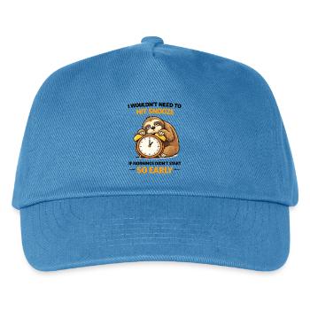 Hit Snooze So Early Sloth - Kids’ Baseball Cap - peacock-blue - Front